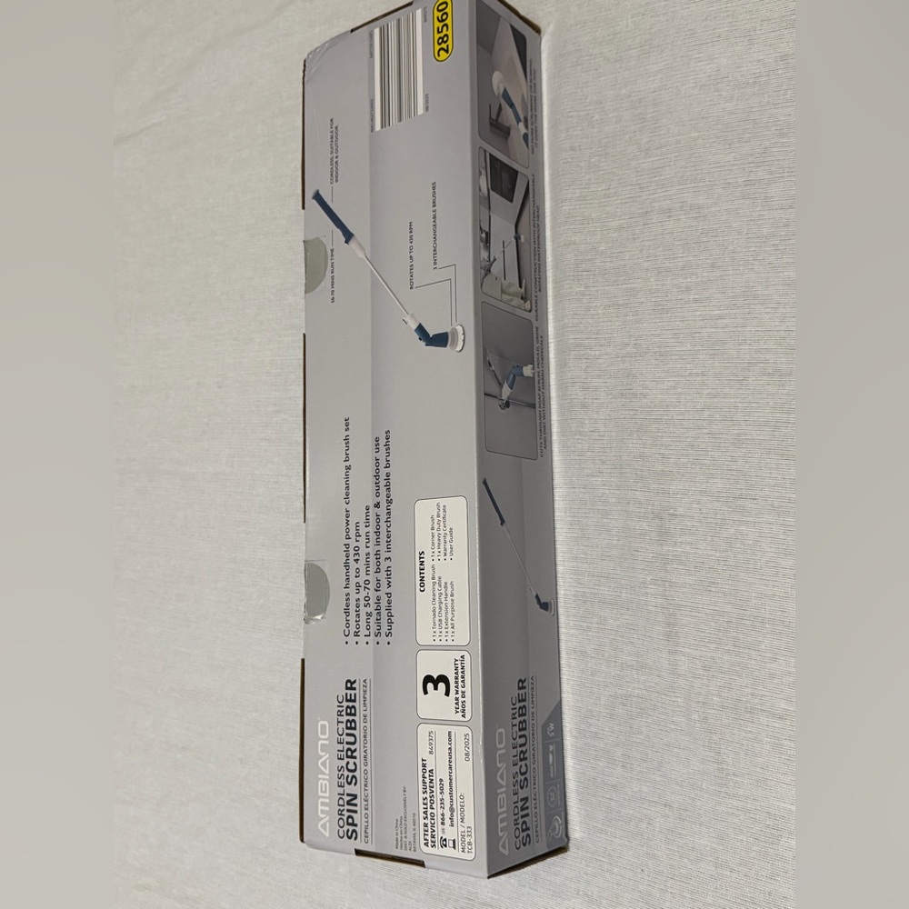 Cordless Electric Spin Scrubber - White/Blue - Picture 2 of 5